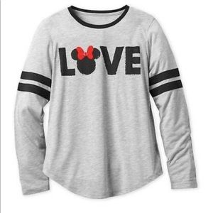 NWT Minnie Mouse Love Long Sleeve Tee Shirt